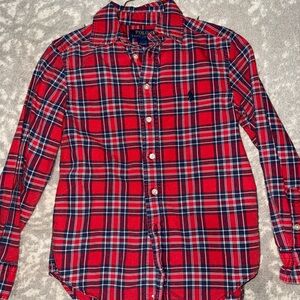 Polo by Ralph Lauren Red Plaid Kids Button Down Shirt